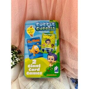 Rare Bubble Guppies 2 Deck Cards Games Set and Storage Tin